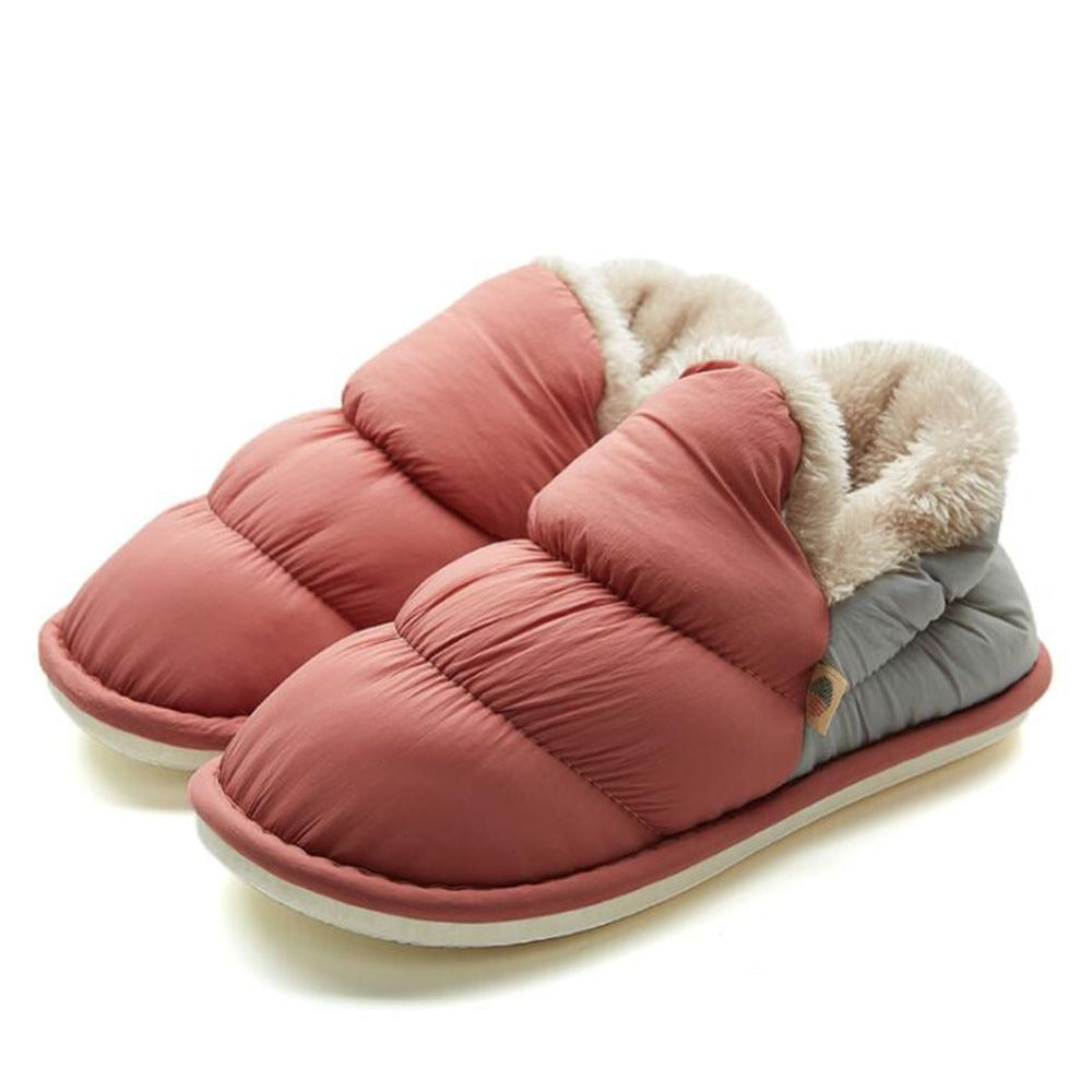 Women's Soft Fur Plush Slippers Waterproof Shoes