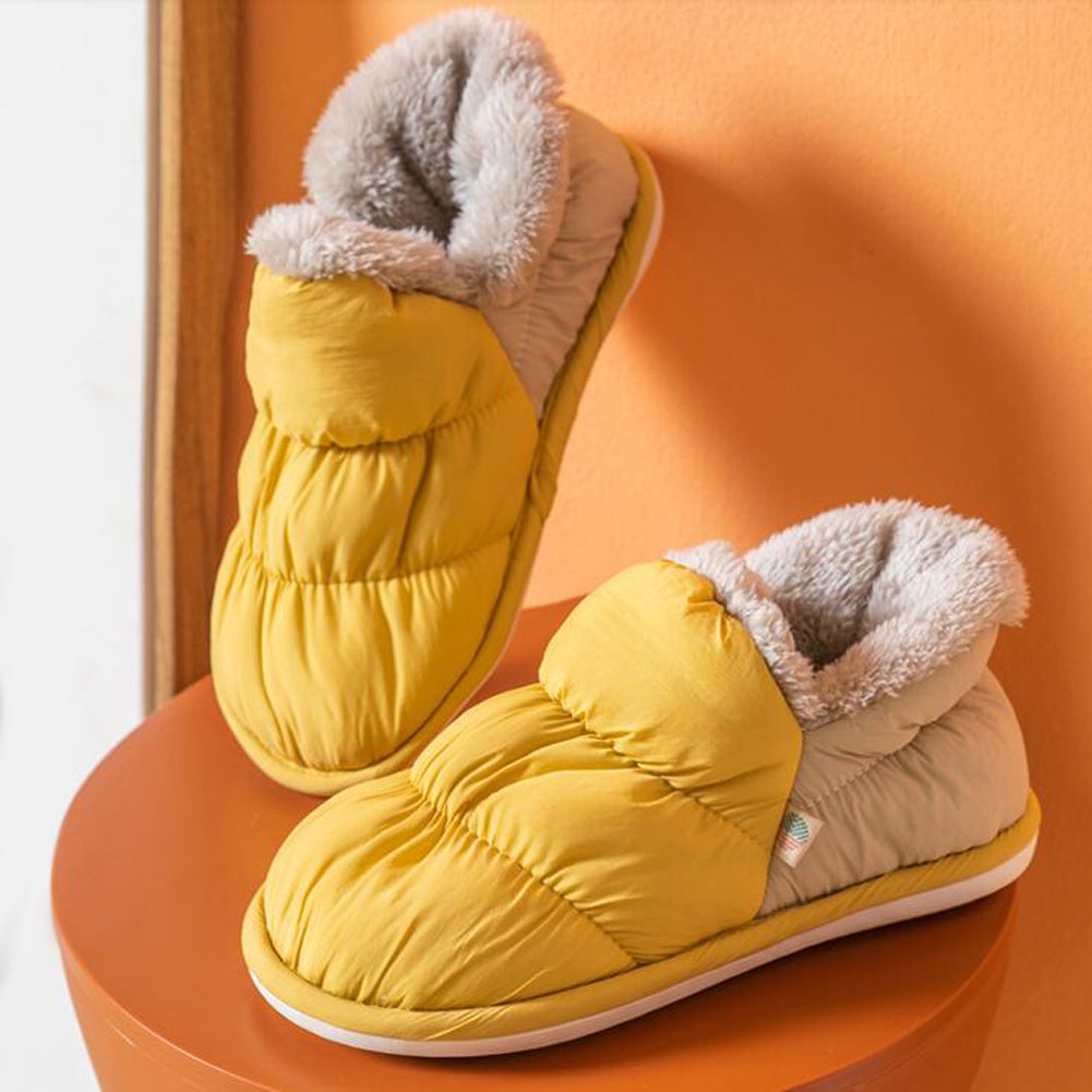 Women's Soft Fur Plush Slippers Waterproof Shoes