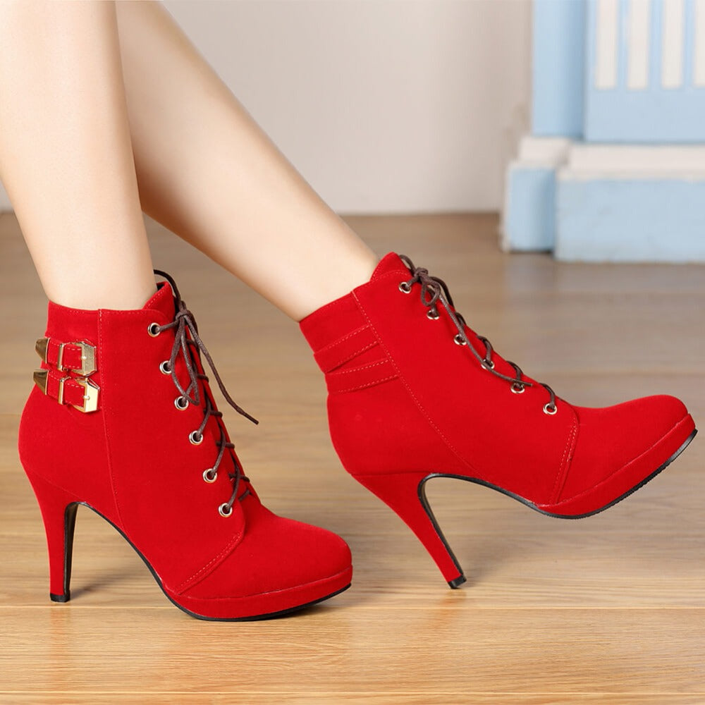 Cute high heel ankle boots best sale